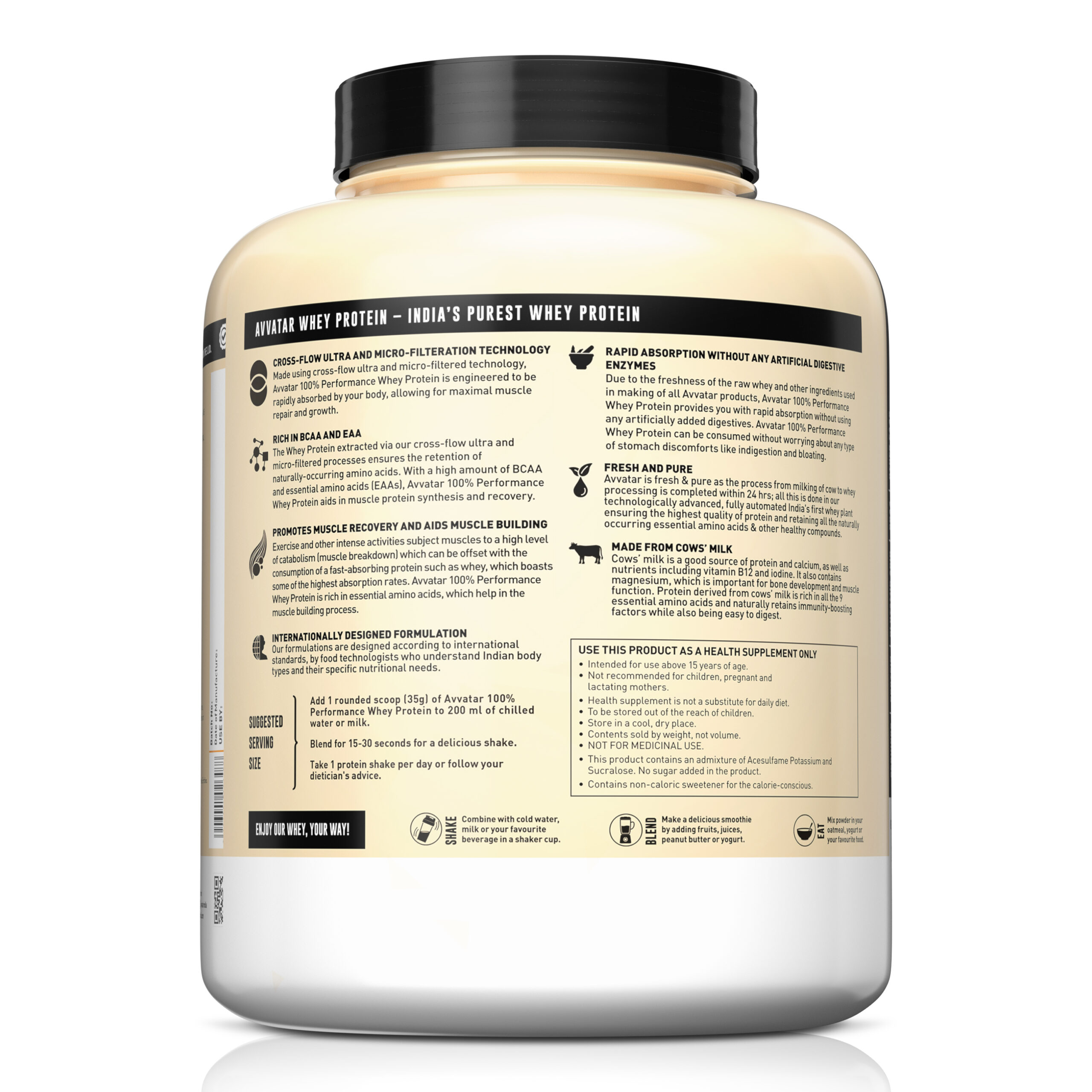 Avvatar 100% Performance Whey 1KG | 2KG | - Image 2