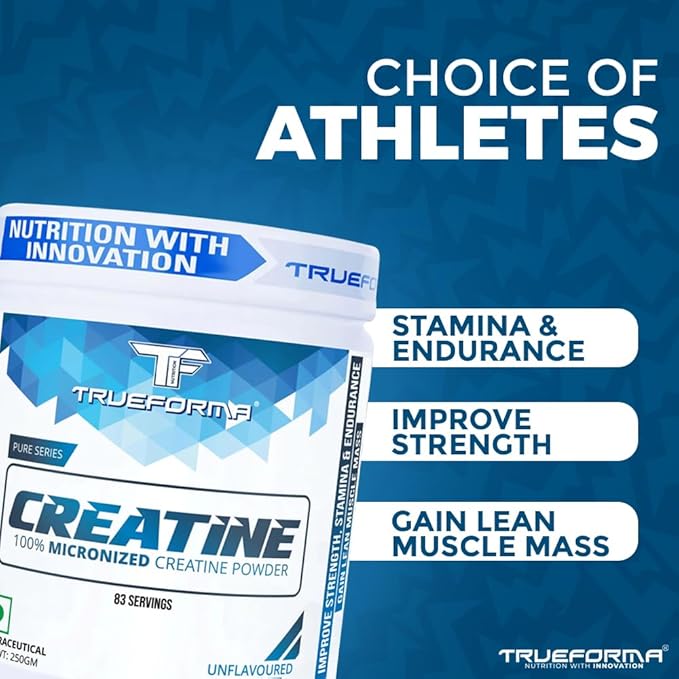 Trueforma Pure Micronized Creatine Monohydrate (250g, 83 Servings) - Unflavoured - Image 5