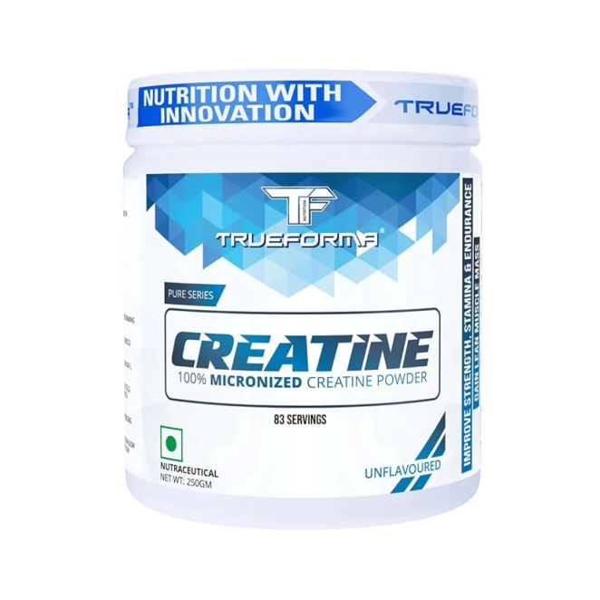 Trueforma Pure Micronized Creatine Monohydrate (250g, 83 Servings) - Unflavoured