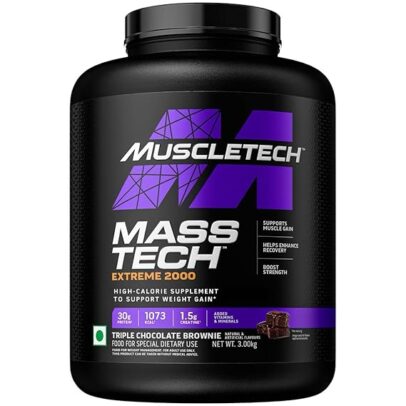 MuscleTech Veg Mass Gainer-Triple Chocolate Brownie (3Kg Powder 10 Servings)