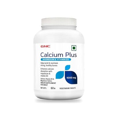 GNC Calcium Plus 1000mg with Magnesium and Vitamin D3 (60 Tablets)