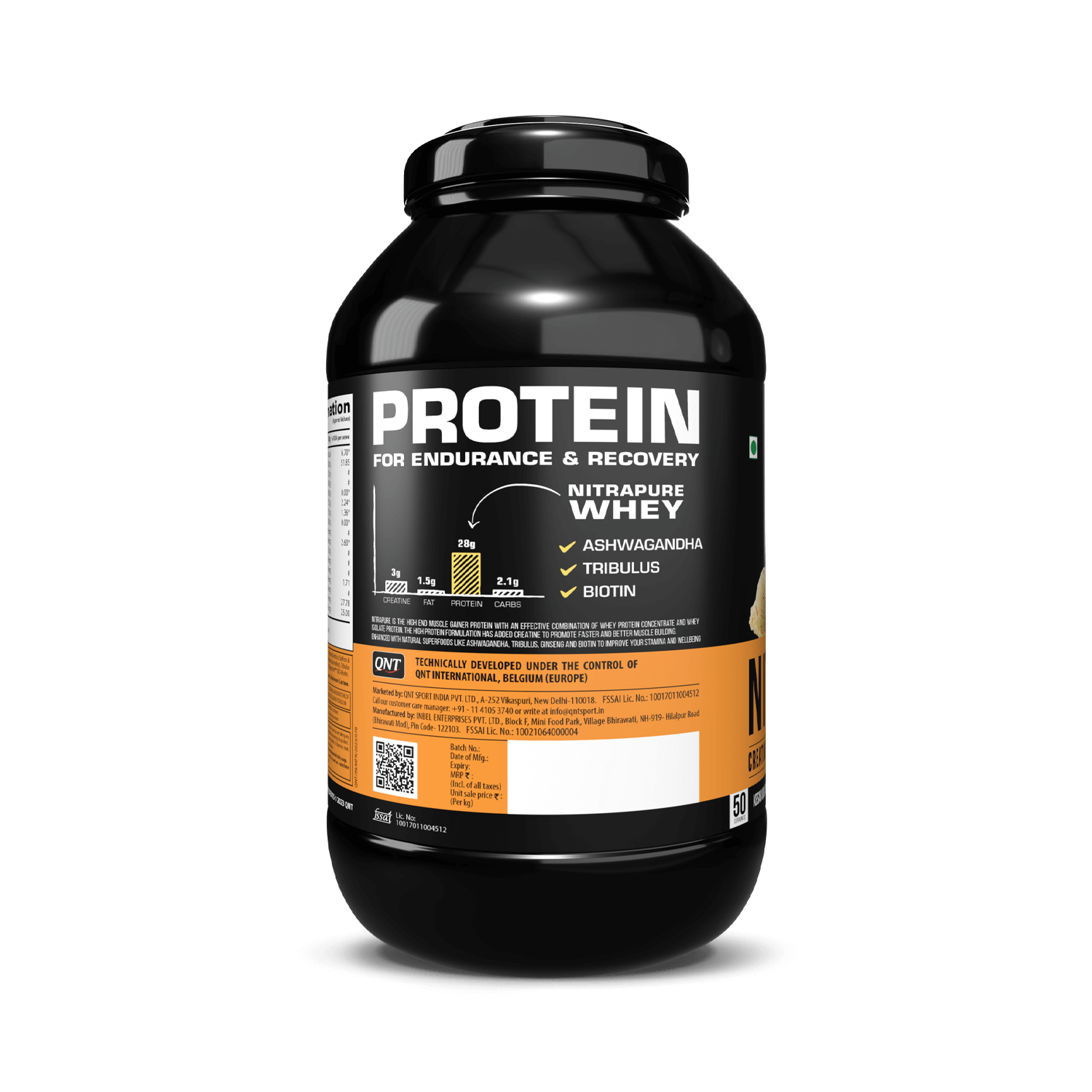 QNT Nitrapure, Blend of Whey Protein Concentrate & Isolate | 2kg | Kesar Malai Kulfi - Image 7