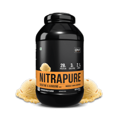 QNT Nitrapure, Blend of Whey Protein Concentrate & Isolate | 2kg | Kesar Malai Kulfi