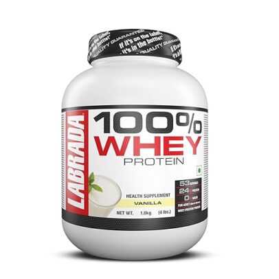 Labrada 100% Whey Protein 4 lbs. (1.8 kg) | 53 Servings (Vanilla)