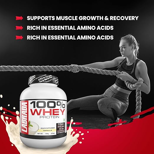 Labrada 100% Whey Protein 4 lbs. (1.8 kg) | 53 Servings (Vanilla) - Image 6