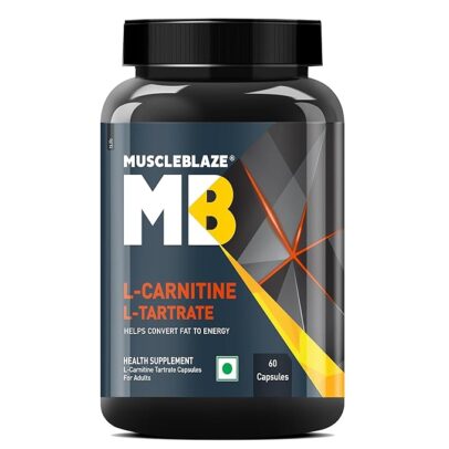 MuscleBlaze L-Carnitine L-Tartrate for Adults, (Unflavoured, Capsules 60 Count)