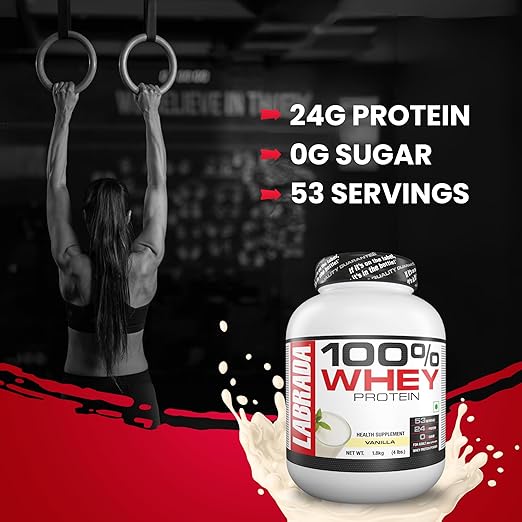 Labrada 100% Whey Protein 4 lbs. (1.8 kg) | 53 Servings (Vanilla) - Image 5