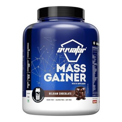 avvatar MASS GAINER WHEY PROTEIN | 2 Kg | Belgian Chocolate Flavour | 33 Servings