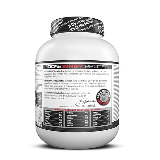 Labrada 100% Whey Protein 4 lbs. (1.8 kg) | 53 Servings (Vanilla) - Image 3