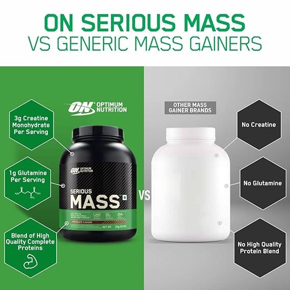 OPTIMUM NUTRITION (ON) Serious Mass Weight Gainer Powder - 3 kg - Image 4