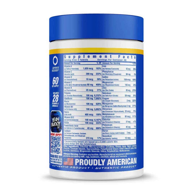 Ronnie Coleman Signature Series Vita XS Multivitamin for Men and Women (120 Tablets, 60 Servings) - Image 2