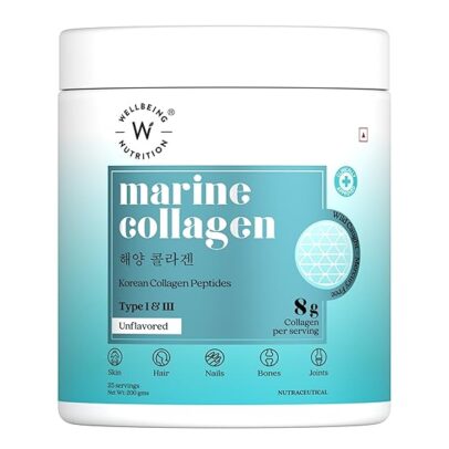 WELLBEING NUTRITION Pure Korean Marine Collagen Supplements for Women & Men,200g|