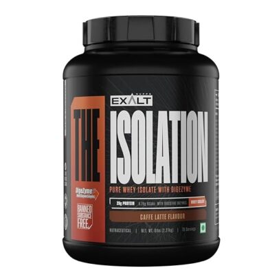 The Isolation Pure Whey Isolate With Digestive Enzymes | 25g Protein | 5.6g BCAAs | 150mg Digestive Enzyme | Zero Added Sugar | Whey Isolate (2.27 Kg, Caffe Latte)