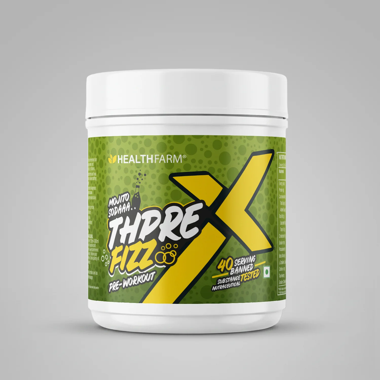 Healthfarm ThPreX Fizz Pre-Workout Supplement | 400g - Image 3