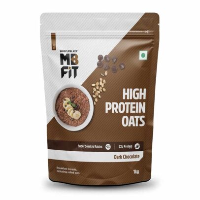 MUSCLEBLAZE MB FIT OATS DARK CHOCOLATE 1KG 22G PROTEIN
